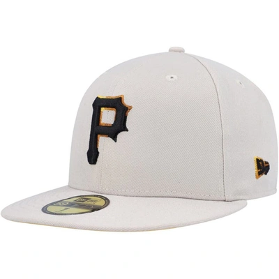 New Era Khaki Pittsburgh Pirates Stone Dim Undervisor 59fifty Fitted Hat