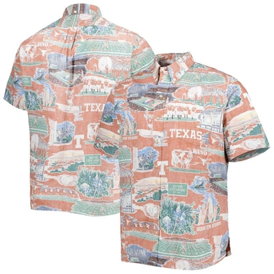 Reyn Spooner Texas Orange Texas Longhorns Scenic Button-down Shirt In Burnt Orange