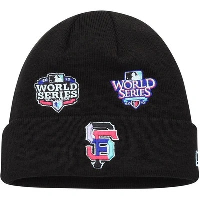 New Era Black San Francisco Giants Polar Lights Cuffed Knit Hat