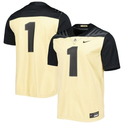 Nike #1 Gold Purdue Boilermakers Untouchable Football Jersey