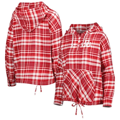 Concepts Sport Crimson Oklahoma Sooners Mainstay Plaid Pullover Hoodie