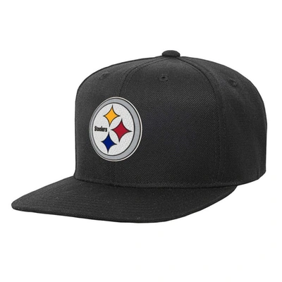 Mitchell & Ness Kids' Big Boys  Black Pittsburgh Steelers Gridiron Classics Ground Snapback Hat