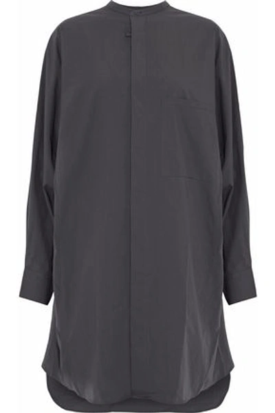 Acne Studios Siva Oversized Cotton-poplin Shirt Dress In Charcoal