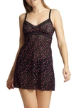 Hanky Panky Cross-dyed Leopard Chemise In Black