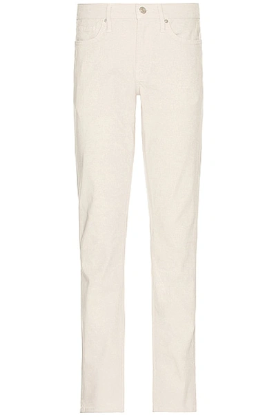 Frame L'homme Slim-cut Trousers In Milk & Beige