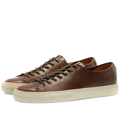 Buttero Tanino Low Leather Sneaker In Brown