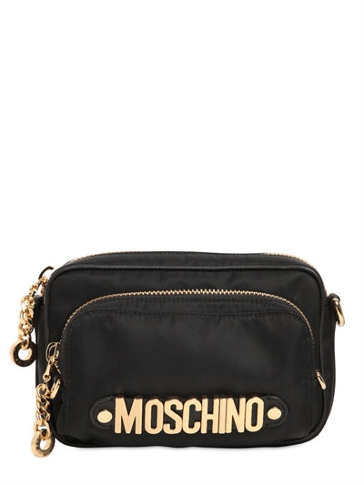Moschino Logo Lettering Nylon Camera Bag, Black | ModeSens