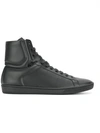 Saint Laurent Men's Leather High-top Sneaker, Black