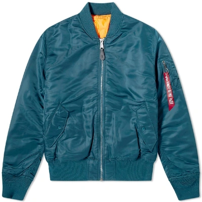 Alpha Industries Classic Ma-1 Jacket In Blue