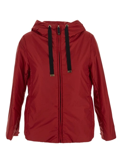 Max Mara The Cube Greenh Short Padded Jacket In Red