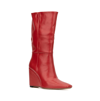 Torgeis Milan Wedge Heel Boot In Red
