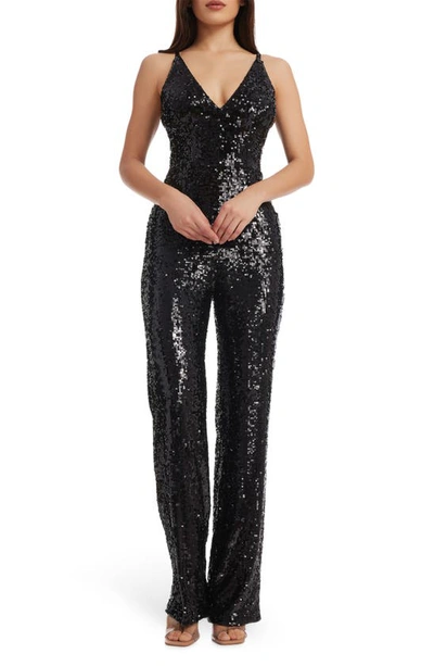 Dress The Population Charlie Jumpsuit In Black