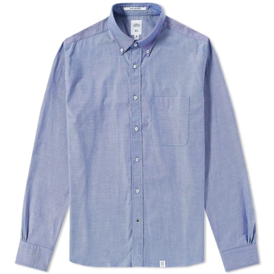 Bedwin & The Heartbreakers Button Down Brian Oxford Shirt In Blue
