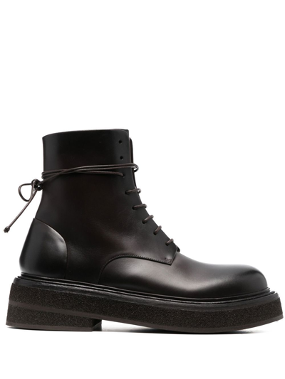 Marsèll Lace-up Leather Boots In 褐色