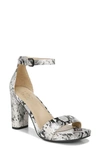 Naturalizer Joy Ankle Strap Sandal In Alabaster Snake Leather