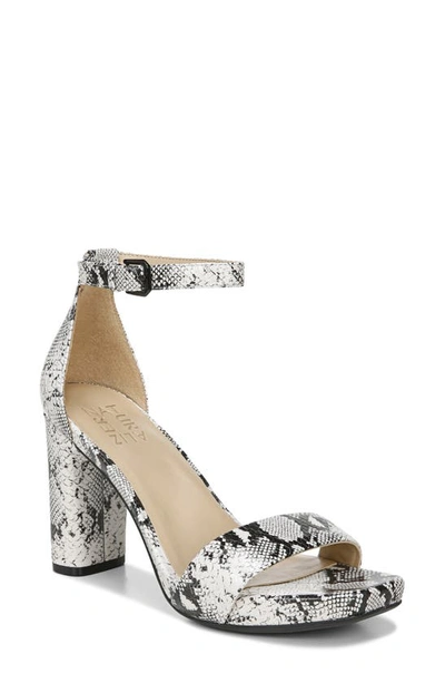 Naturalizer Joy Ankle Strap Sandal In Alabaster Snake Leather