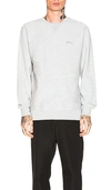 Stussy Stock Terry Crew In Gray. In Grey Heather