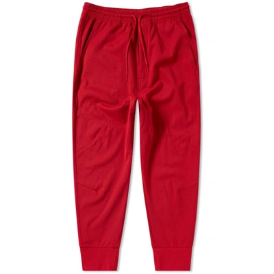 Y-3 Cropped Track Pants In Red