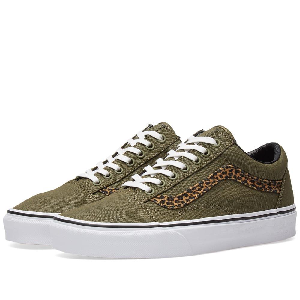 green and leopard print vans