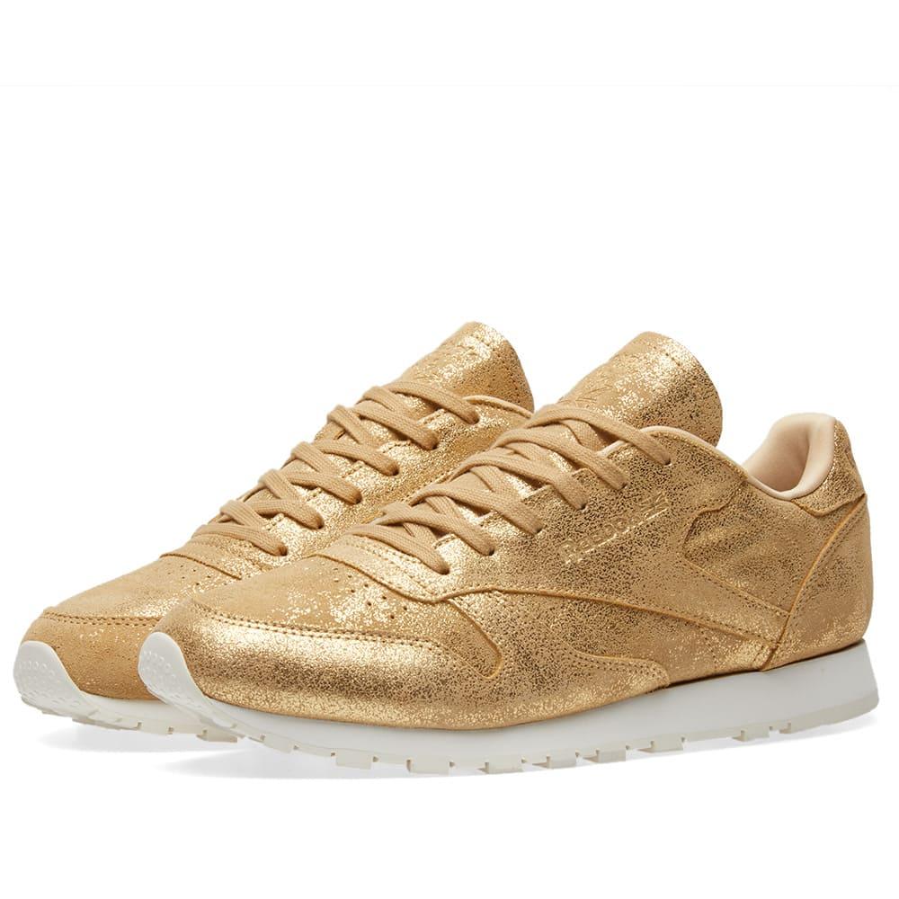 reebok classic leather shimmer gold