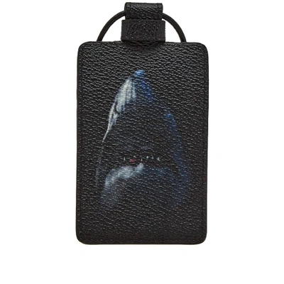 Givenchy Shark Print Neck Card Holder In Black