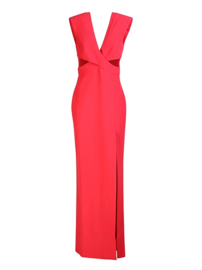 Genny Long Cut-out Dress In Red