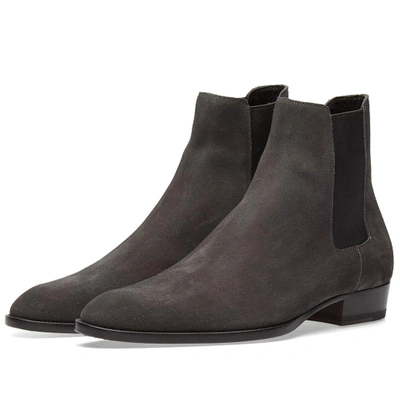 Saint laurent wyatt suede shop chelsea boots