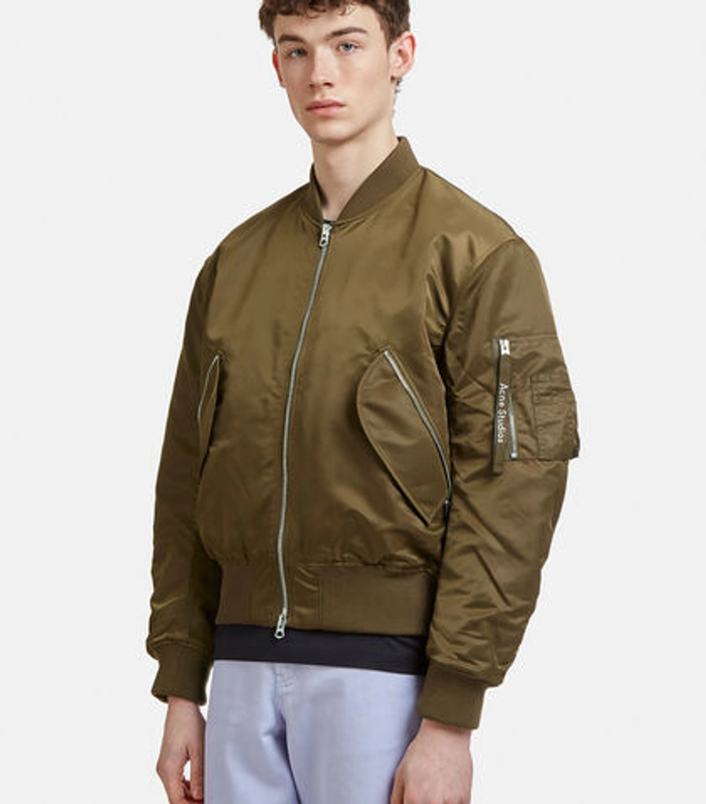 Acne Studios Makio Bomber Jacket In Khaki Green | ModeSens