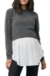 Ripe Maternity Sandy Detachable Nursing Knit Charcoal Marle