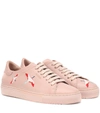 Axel Arigato Clean 90 Bird-embroidered Leather Sneakers In Pink