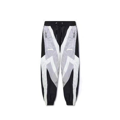 Balmain Color Blocked Drawstring Track Pants In Neutrals