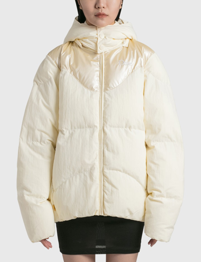 Dime Off-white Contrast Puffer Jacket