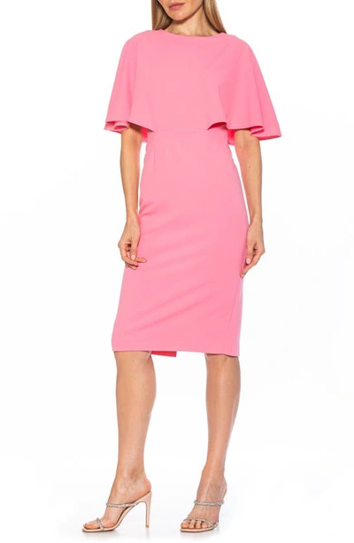 Alexia Admor Riley Flutter Sleeve Sheath Dress In Pink