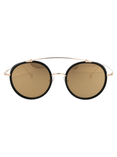 Matsuda M3044-s Sunglasses In Brushed Gold - Black