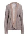 Fabiana Filippi Cardigan With Sequins In Beige