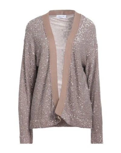 Fabiana Filippi Cardigan With Sequins In Beige