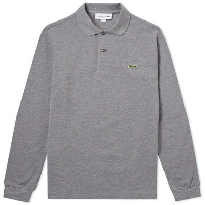 Lacoste Long Sleeve Polo In Grey