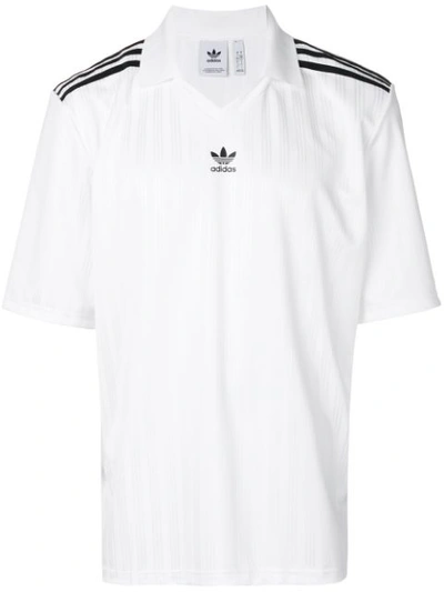 Adidas Originals Adidas Men's Originals Adicolor Jacquard Soccer Shirt In White