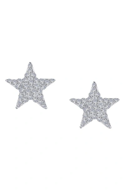 Lafonn Sterling Silver Simulated Diamond Pavé Stud Earrings In White