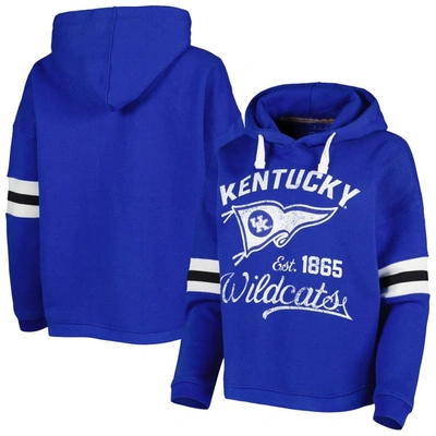 Pressbox Royal Kentucky Wildcats Super Pennant Pullover Hoodie