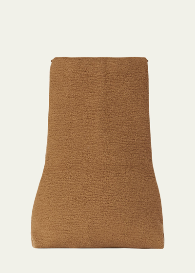 The Row Glove Large Clutch Bag In Cashmere In Camel
