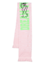 Liberal Youth Ministry Gender Inclusive Jacquard Knit Scarf In Pink