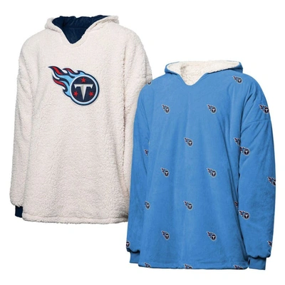 Foco Tennessee Titans Repeat Print Reversible Hoodeez In Light Blue