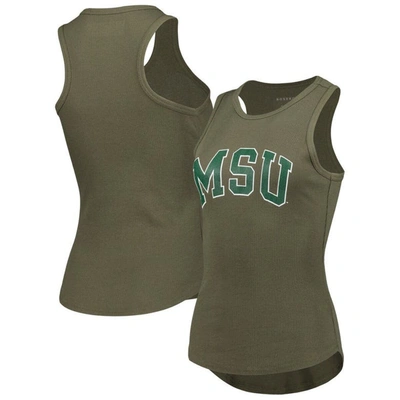 Boxercraft Olive Michigan State Spartans Adrienne Tank Top In Green