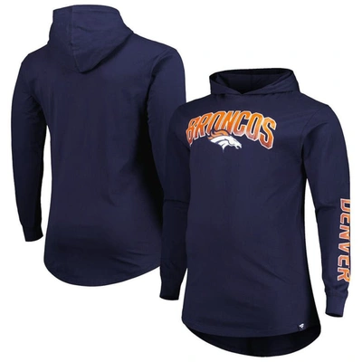 Fanatics Branded Navy Denver Broncos Big & Tall Front Runner Pullover Hoodie