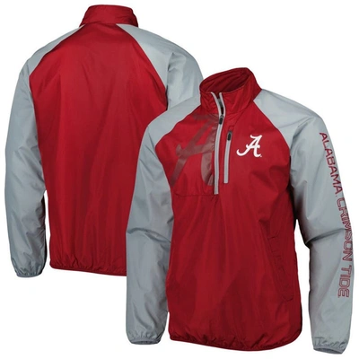 G-iii Sports By Carl Banks Crimson Alabama Crimson Tide Point Guard Raglan Half-zip Jacket