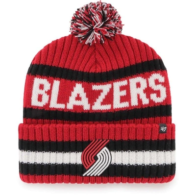 47 '  Red Portland Trail Blazers Bering Cuffed Knit Hat With Pom