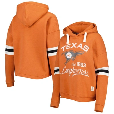Pressbox Texas Orange Texas Longhorns Super Pennant Pullover Hoodie In Burnt Orange