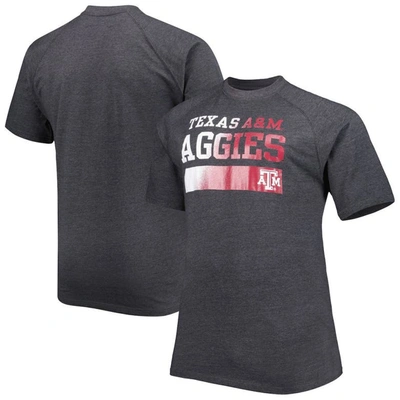 Profile Men's Charcoal Texas A&m Aggies Big And Tall Raglan T-shirt
