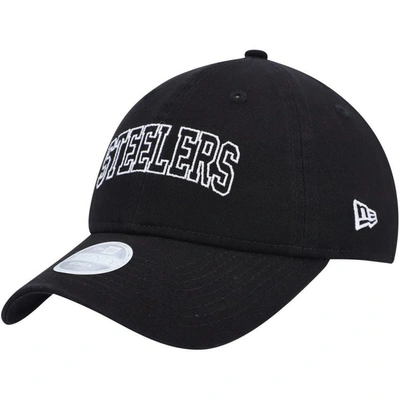 New Era Black Pittsburgh Steelers Collegiate 9twenty Adjustable Hat